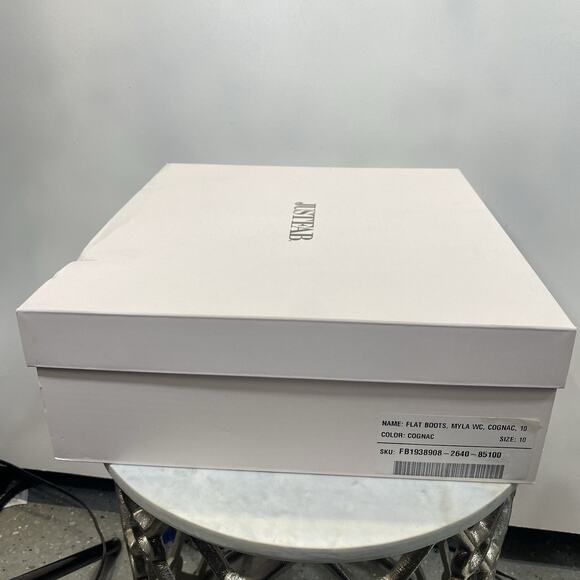 JustFab Myla Quilted Sweater Cuff Wide Calf Boots Cognac/Brown Women’s 10 NIB - Picture 9 of 9